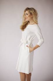 Simple Wedding Dress Modest Wedding Dress With Pockets Long Sleeve Casual Wedding Dress Winter Wedding Dress Knee Length Fall Wedding Dress Casual Wedding Dress White Dresses For Women Wedding Dress With