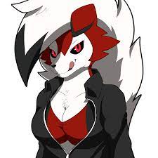 AGNPH - Gallery - 262428 - anthro breasts female lycanroc midnight_lycanroc  solo winick-lim