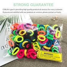 Cywlife Hair Bands Elastics Ties For Children Girls 100 Pcs 10 Colors No Crease Ponytail Holders Tiny Soft Rubber B Baby Hair Ties Soft Rubber Ponytail Holders