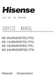 Hisense air conditioner user manuals download. Hisense As 09ur4svete5 Service Manual Pdf Download Manualslib