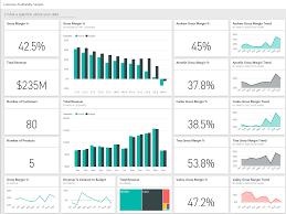 Customer Profitability Sample For Power Bi Take A Tour Microsoft Power Bi Data Dashboard Financial Dashboard Data Visualization