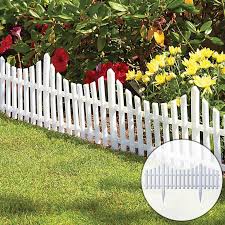 7 32m 24ft Garden Border Fencing Fence Pannels Outdoor Landscape Decor Edging Yard 12 Pack Walmart Com In 2020 White Picket Fence Garden Landscape Decor White Garden Fence