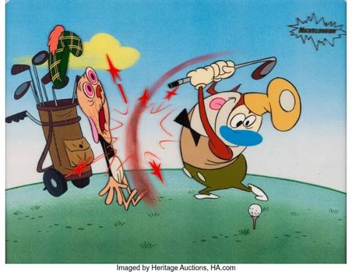 The Ren Stimpy Show Rens Retirement Ren and Stimpy Production Cel  Nickelodeon, c. 1991-96 by Nickelodeon on artnet