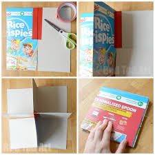Make 3.5 x 2 x 1.5 boxes for the legs (see the diagram to the right) and glue them to the body. Cereal Box To Foldable Doll S House Diy Perfect Take Along House Red Ted Art Make Crafting With Kids Easy Fun