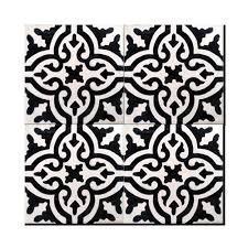 Black And White Moroccan Wall Tiles Handmade Argana In White And Black Tile Pack Of 12 Morocco Wall Tiles Tiles Cement