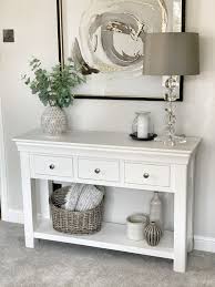 Toulouse White Painted 3 Drawer Large Console Table Get 10 Off With Code Save In 2020 White Console Table Decor Hallway Table Decor Hall Table Decor