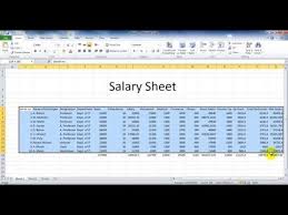 How To Make A Salary Sheet By Using Microsoft Excel With