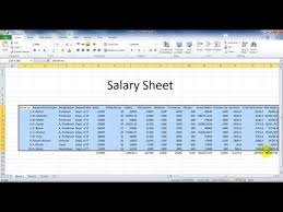 how to make a salary sheet by using microsoft excel with