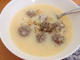 Feine, einfache und schnelle rezepte? Giouvarlakia Avgolemono Suppe Zitronen Und Olivenol