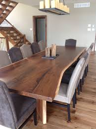 The rustic dining table features clean lines and a warm finish. 20 Maple Live Edge Boardroom Table Live Edge Conference Table Wood Table Glass Inlay Live Edge Dining Room Live Edge Table Dining Rooms Living Table