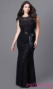Long Lace Plus Size Prom Dress With Sequins At Promgirl Com Bridesmaid Dresses Plus Size Formal Dresses Long Black Dress Formal