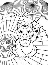 Maneki Neko Lucky Cat Coloring Book By Arkady Roytman Coloring Page 4 Dover Publications Cat Coloring Book Cat Coloring Page Cat Colors