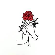 Begin by sketching the first arm. Roses Drawing Rose Drawing Easy Method Hands Holding A Rose Drawing 736x736 Wallpaper Teahub Io
