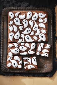 Marshmallow Ghost Brownies Recipe Halloween Snacks For Kids Halloween Desserts Halloween Cakes