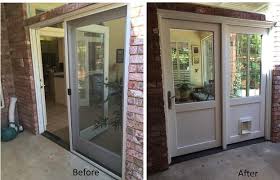 Complete selection of patio dog doors for sliding glass doors. Custom Patio Door With Doggy Door
