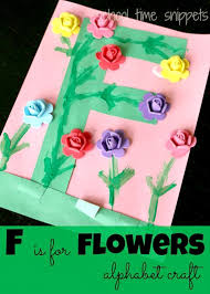 Letter f scavenger hunt #alphabetscavengerhunt #alphabetactivities #kindergarten #scavengerhunt . Flowers Letter F Craft School Time Snippets