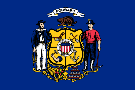 Wisconsin - US Flags [dot] Design