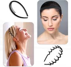 Qianyu 3Pcs Zig Zag Black Plastic Tooth Hair Comb No Slip Hair Comb Teeth  Headband Wavy Shape Teeth Hair Hoop Hairband Washing Face Hair Hoop  Accessories for Women Men Teen Girls Styling: