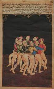 Ten men in an orgy with anal intercourse; Turkish miniature from the  Ottoman Empire of 1773 : r/teenagers