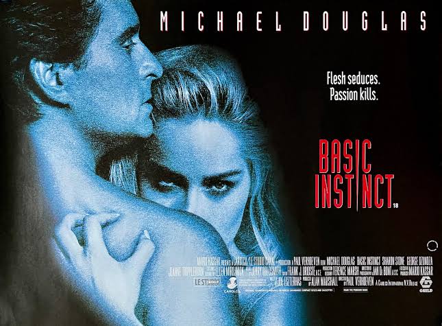 Original Basic Instinct Movie Poster - Sharon Stone - Michael Douglas