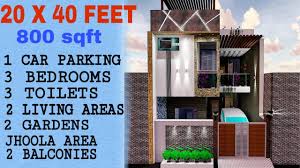 We have a huge experience of creating space efficient and economic friendly car parking slots. 20x40 Feet East Facing House Plan 800 Sqft Design Car Parking 3bhk Double Height Dining Sa Max Houzez