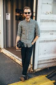 Black And White Checkered Shirt Outfit Men Men S Black And White Gingham Long Sleeve Shirt And Navy Skinny Jeans Mens Fashion Denim Mens Fashion Suits Casual Mens Fashion Sweaters