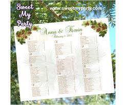 Pinecone Wedding Seating Chart 014w