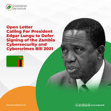 Les bouchons de vin pétillant sautent, un portrait officiel du chef d'etat est levé, les poings serrés se. Open Letter Calling For President Edgar Lungu To Defer Signing Of The Zambia Cybersecurity And Cybercrimes Bill 2021 Paradigm Initiative