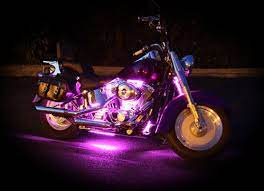 Pink Neon Lights We Used To Have A White Harley With Blue Neon Lights It Was So Cool Pink Motorcycle Motorcycle Lights Motorcycle Led Lighting