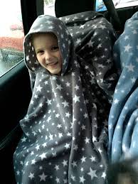 Child S Universal Car Seat Poncho With White Stars Etsy Car Seat Poncho Fleece Poncho Kids Fleece