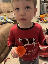 Ignore the play room mess but this kid loves some Cowboy Jack