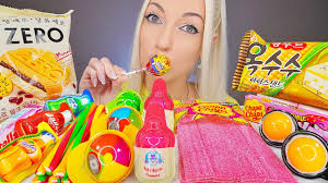 ASMR RAINBOW CANDY, LOLLIPOP, ICE CREAM, JELLY, MARSHMALLOW (DESSERT)  MUKBANG, 사탕 무지개 먹방