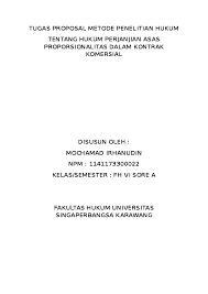 Doc Tugas Proposal Metode Penelitian Hukum Irhan Hastiana Apria Dewi Academia Edu
