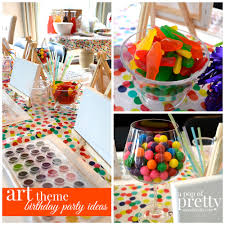 Tween Birthday Party Craft Ideas Birthday Ideas Fun Art Theme Party For Girls A Pop Of Pretty Home Decor Blog Tween Birthday Party Birthday Party Crafts Art Birthday Party