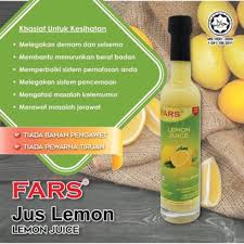 Certified organic lemon 100% juice: Buy Fars 100 Natural Lemon Juice Jus Lemon 375ml Detox No Preservatives Seetracker Malaysia