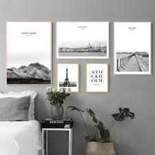 Black And White Framed Prints For Living Room Landscape Canvas Paintings Inspiring Nordic Black White Minimalist Poster Print Wall Art Picture For Kids Living Room Home Decor Dekor