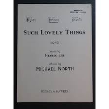 NORTH Michael Such Lovely Things Chant Piano 1949
