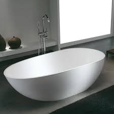 Baignoire îlot en acrylique ronde pour un espace bain très moderne. Baignoire Ilot Design En Solid Surface Ovale Stockholm Le Monde Du Bain