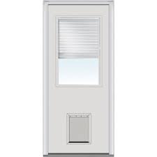 The blind is ideal to add a bit of intimity to your home. Mmi Door 32 In X 80 In Internal Blinds Right Hand Inswing 1 2 Lite Clear Primed Steel Prehung Front Door With Pet Door Emjf684blpr28r The Home Depot Pet Door Mmi Door Prehung Doors
