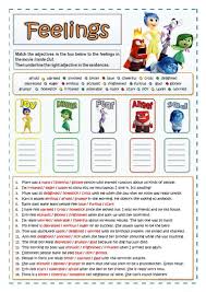 Inside Out Feelings And Emotions Worksheet Free Esl Printable Worksheets Made By Teache Emotions Activities Feelings And Emotions Social Emotional Learning