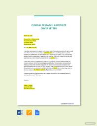 Clinical Research Associate Cover Letter Template Free Pdf Word Doc Apple Mac Pages Google Docs Letter Template Word Cover Letter Template Lettering
