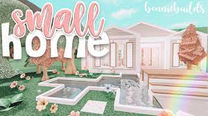 One Story Small Blush Home Bloxburg Blush Home Speedbuild Bonnie Builds 80k City Layout Modern Farmhouse Layout Bloxburg House Ideas 1 Story Aesthetic