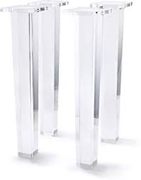 Get it as soon as tue, jul 13. 16 Inch Acrylic Furniture Legs Set Of 4 Coffee Table Desk Bench Replacement Leg Home Diy Projects Modern Clear Decor Square Leg Amazon Com