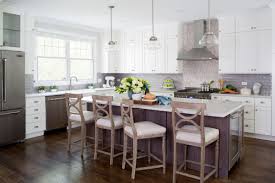 painted white kitchen with dark grey