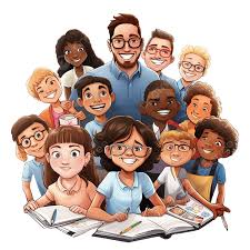 Professor E Grupo De Diversos Alunos Clipart PNG , Professor E Grupo De Alunos Diversos, Rapazes, Transparente PNG Imagem para download gratuito
