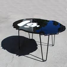Handcrafted Bape Logo Side Table Black Table Black Side Table Bape