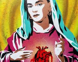 St. Frida Kahlo and Virgin Mary Mash up Original