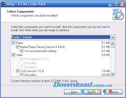 And if you don't have a proper media player, it also includes a player (media player classic, bsplayer, etc). K Lite Codec Pack Full 15 7 5 Bá»™ Giáº£i Ma File Video