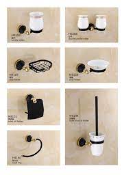 Have your bathroom organized with the 4 piece home storage kit! China Luxury Design Black Color Brass And Zinc Bathroom Accessories For Hotel And Home H9100 Series Photos Pictures Made In China Com