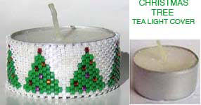 Christmas Trees Tea Light Candle Cover Sova Enterprises